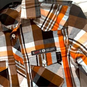 Enyce kids Plaid Shirt - Orange and Brown